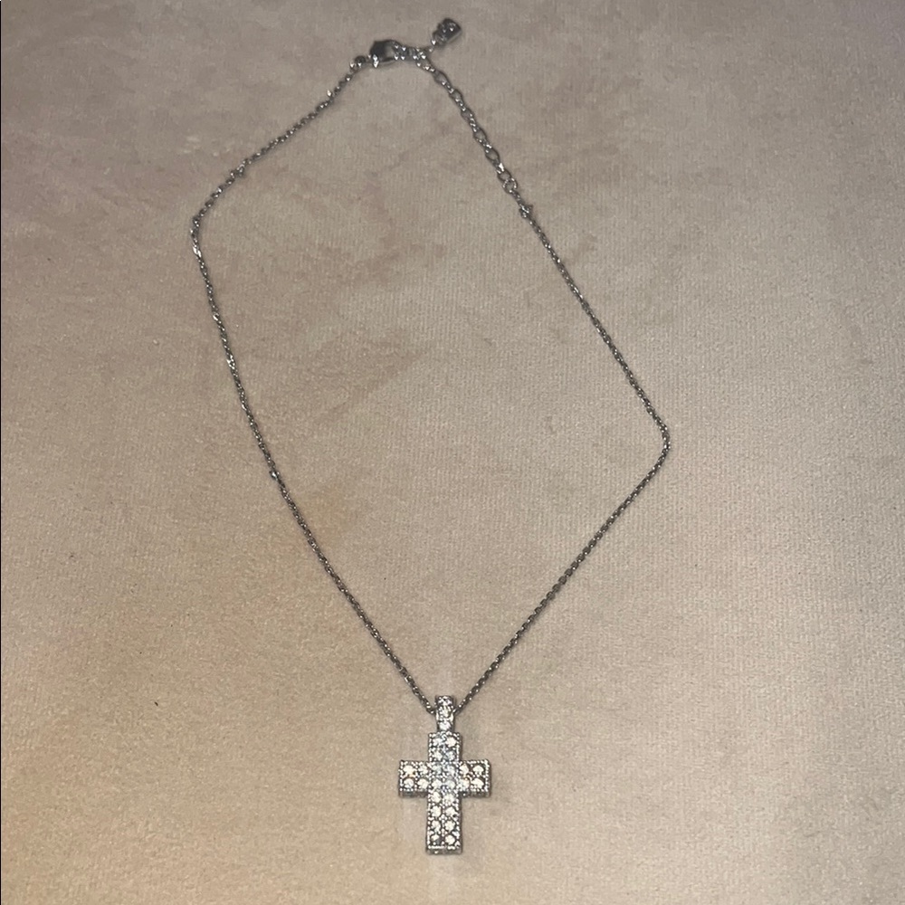 Swarovski crystal rhinestone cross necklace